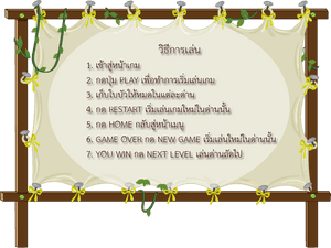 Floral Decorated Thai Menu Board PNG image with transparent background