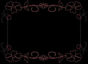 White Floral Border Png Transparent Image - Floral Border Design Black And White, Png Download PNG