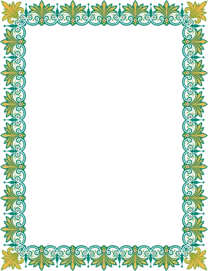 Floral Decorative Frame Design PNG Image