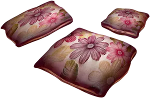 Floral Decorative Pillows PNG Image