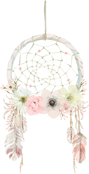 Floral Dreamcatcher Design.png PNG image with transparent background