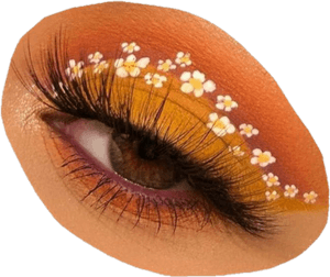 Floral Eyeshadow Artistry PNG image with transparent background