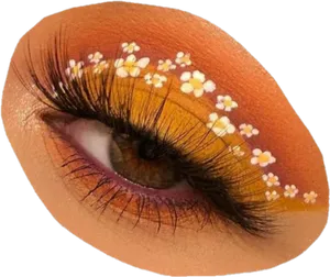 Floral Eyeshadow Artistry PNG Image