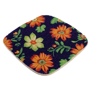 Floral Fabric Coaster Png 30 PNG Image