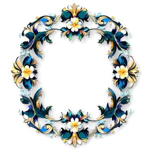 Floral Fancy Frame Png Smg3 PNG Image