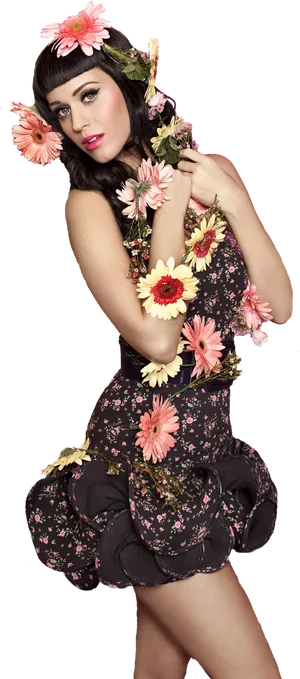 Floral_ Fantasy_ Portrait PNG Image