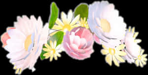 Floral Filter Overlay Snapchat PNG image with transparent background