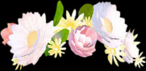 Floral Filter Snapchat PNG image with transparent background