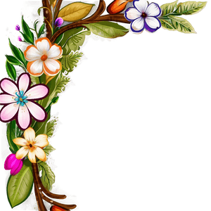 Floral Frame Border PNG 42 PNG