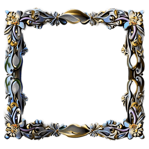 Floral Frame Border PNG lds10 PNG