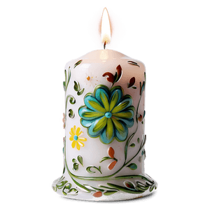 Floral Garden Candle PNG 05242024 PNG image with transparent background