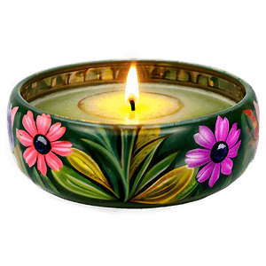 Floral Garden Candle PNG etp PNG image with transparent background