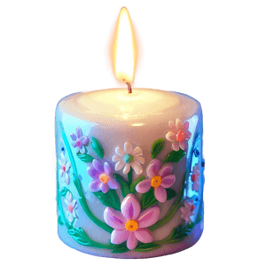 Floral Garden Candle PNG pug PNG image with transparent background