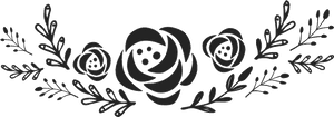 Flower Garland Clipart Black And White, HD Png Download PNG with transparent background