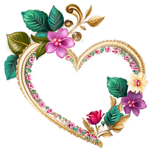 Floral Heart Clipart Decoration PNG 49 PNG image with transparent background