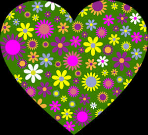 Floral Heart Pattern PNG image with transparent background