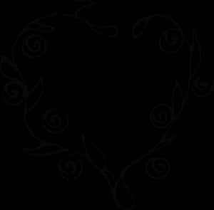 Floral Heart Vector Design PNG image with transparent background