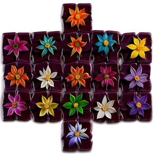 Floral Jigsaw Puzzle Png Cri PNG Image