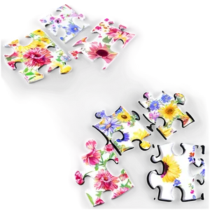 Floral Jigsaw Puzzle Png Wbf PNG Image