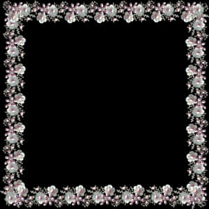 Floral Lace Border Design PNG image with transparent background