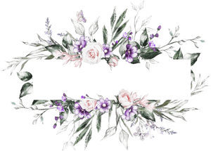 Floral Lavender Wreath Design PNG image with transparent background