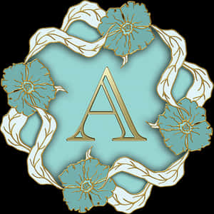 Floral Letter A Design PNG image with transparent background