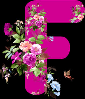 Alfabeto Pink Flores Png - Abecedario Flores Png, Transparent Png PNG image with transparent background
