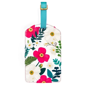 Floral Luggage Tag Artwork Png Dat PNG Image