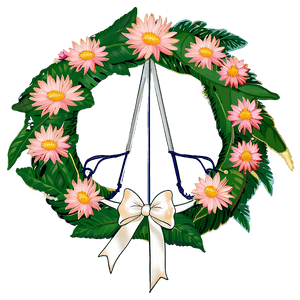 Floral Memorial Wreath PNG vnv PNG with transparent background
