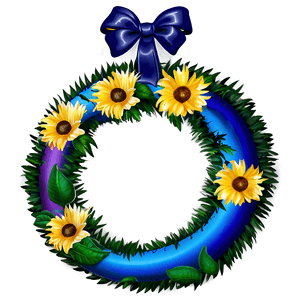 Floral Memorial Wreath PNG vqj15 PNG with transparent background