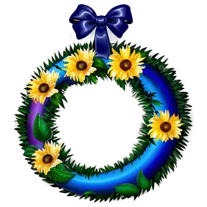 Floral Memorial Wreath Png Vqj15 PNG Image