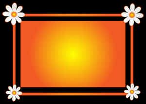 Floral Orange Banner Background PNG image with transparent background