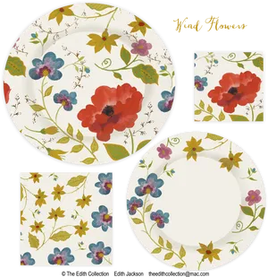 Floral Paper Plate Designs PNG Image