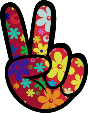 Transparent Peace Fingers Png - Flower Power Peace Hand, Png Download PNG image with transparent background