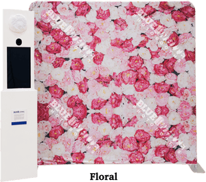 Floral Photobooth Backdrop Design PNG image with transparent background