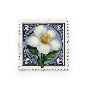 Floral Postage Stamp Art Png 06122024 PNG Image