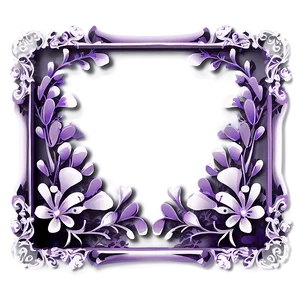 Floral Purple Frame Border Png Nbq PNG Image