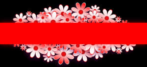 Floral Red Banner Background PNG image with transparent background