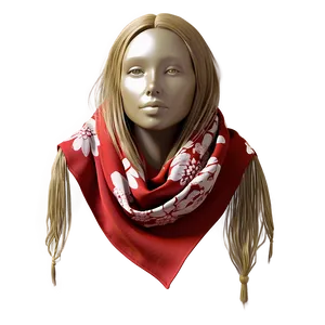 Floral Red Scarf Png Wbk63 PNG Image