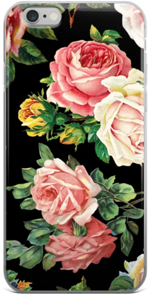 Floral Rose Phone Case Design PNG Image