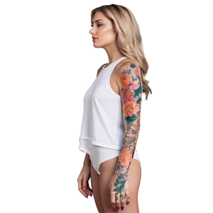 Floral Sleeve Tattoo Png Qci92 PNG Image