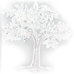 Floral Tree Outline Png Hqt PNG Image