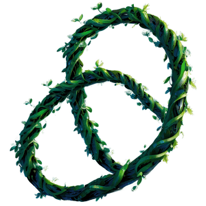 Floral Vine Peace Symbol PNG image with transparent background
