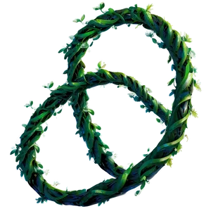 Floral Vine Peace Symbol PNG Image