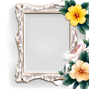 Floral Wedding Frame Png Dtx16 PNG Image