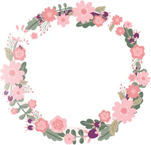 Floral Wedding Invitation Border Design PNG Image