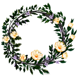 Floral Wreath Design PNG wvw PNG image with transparent background