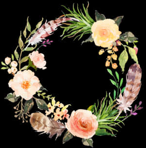 Flower Clip Art - Watercolour Floral Wreath Png, Transparent Png PNG image with transparent background
