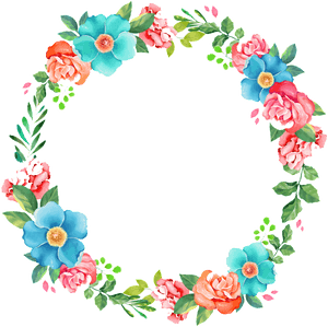 Transparent Blue Floral Clipart - Kartu Ucapan Buket Bunga, HD Png Download PNG