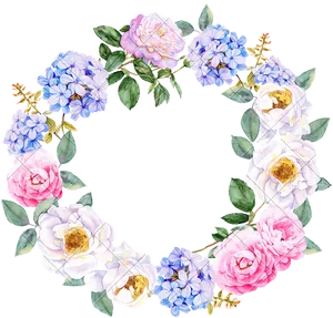 Floral_ Wreath_ Watercolor_ Illustration PNG Image